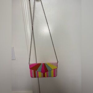 Colorful striped purse